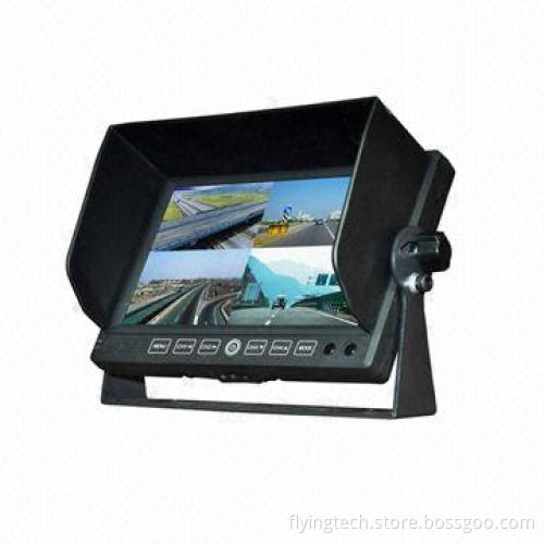 7-inch Car TFT HD Monitor with 4 Channels AV-in and 4ch DVR Function for BUS Truck, Vehicle, Boat